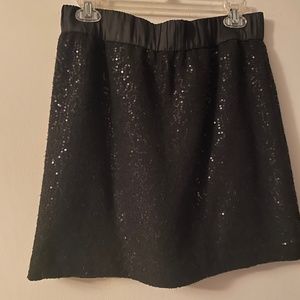 Black sequin skirt